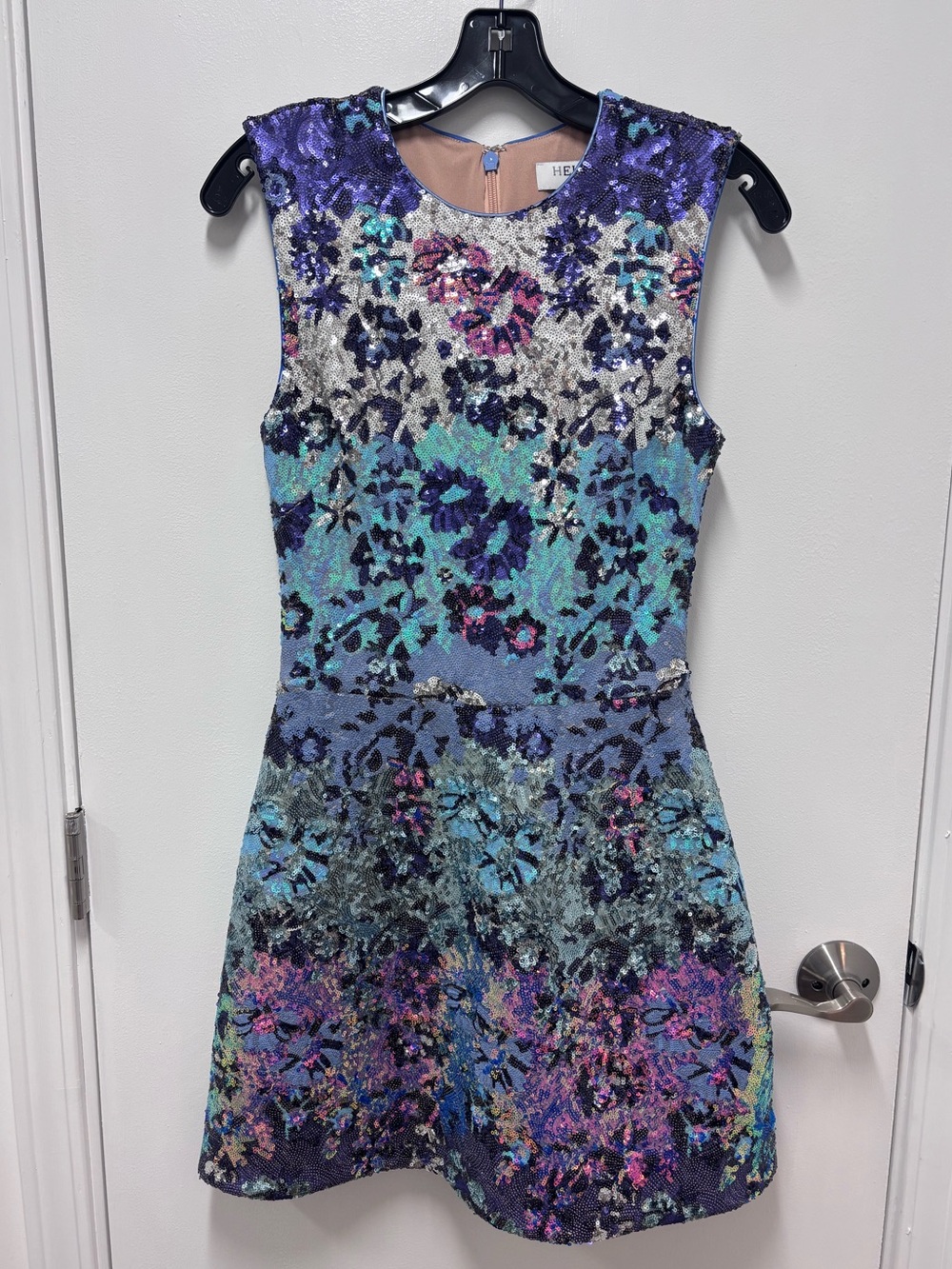 Helsi Sequin Mini Dress in Blue-Multi
